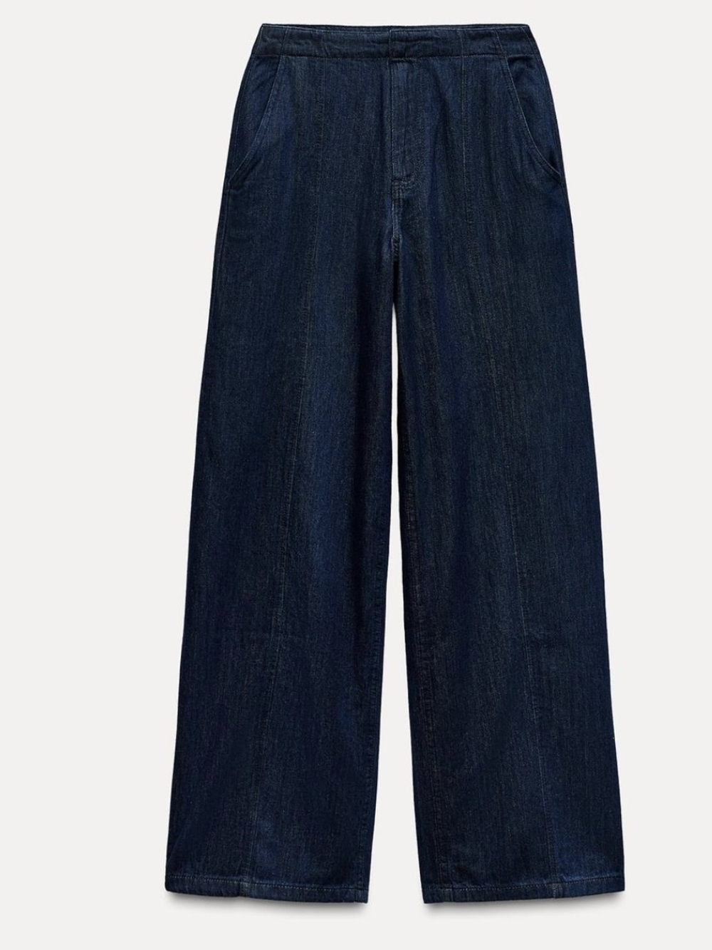 Women's Wide-Leg Dark Blue Jeans